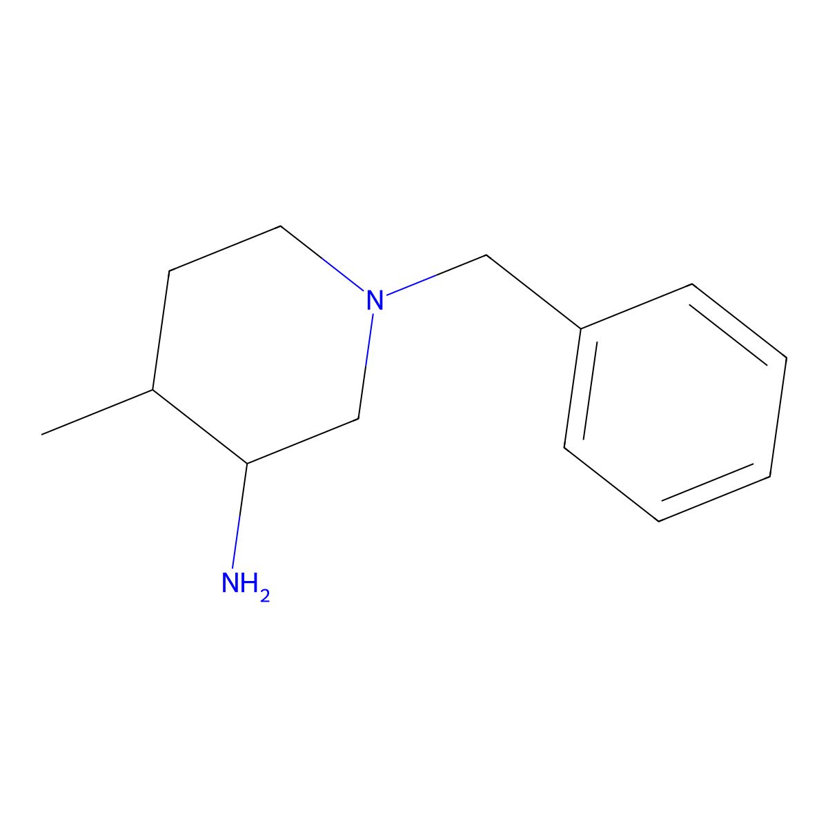 (3R,4R)-1-benzyl-4-methylpiperidin-3-amine molecular structure, CAS 1251908-67-4