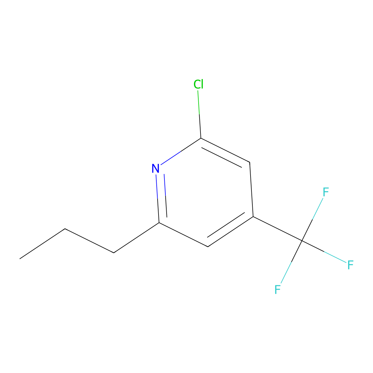 2-Chloro-6-propyl-4-(trifluoromethyl)pyridine molecular structure, CAS 1251910-14-1