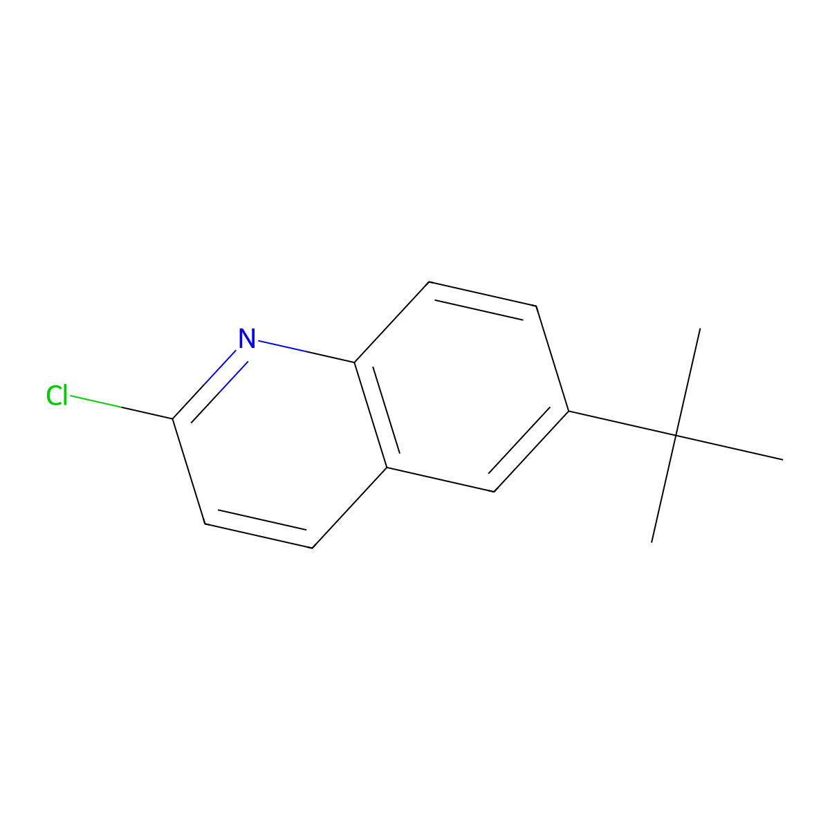 6-Tert-butyl-2-chloroquinoline molecular structure, CAS 1251922-47-0