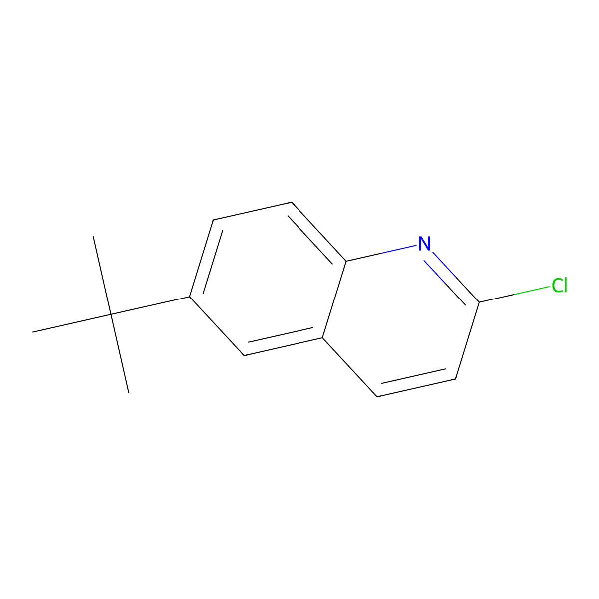 6-Tert-butyl-2-chloroquinoline molecular structure, CAS 1251922-47-0