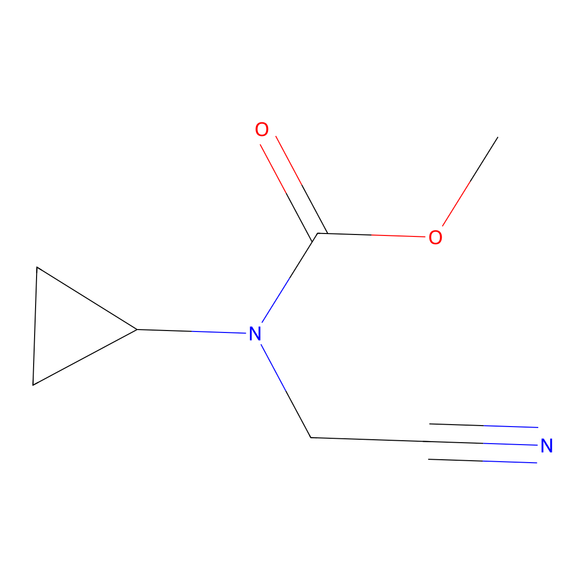 methyl N-(cyanomethyl)-N-cyclopropylcarbamate molecular structure, CAS 1251922-57-2
