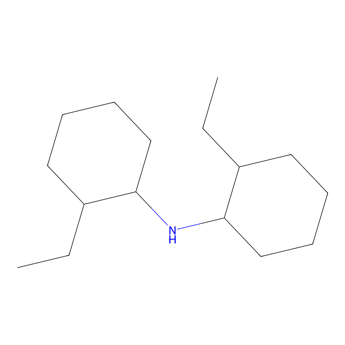 2-ethyl-N-(2-ethylcyclohexyl)cyclohexan-1-amine molecular structure, CAS 1251922-64-1