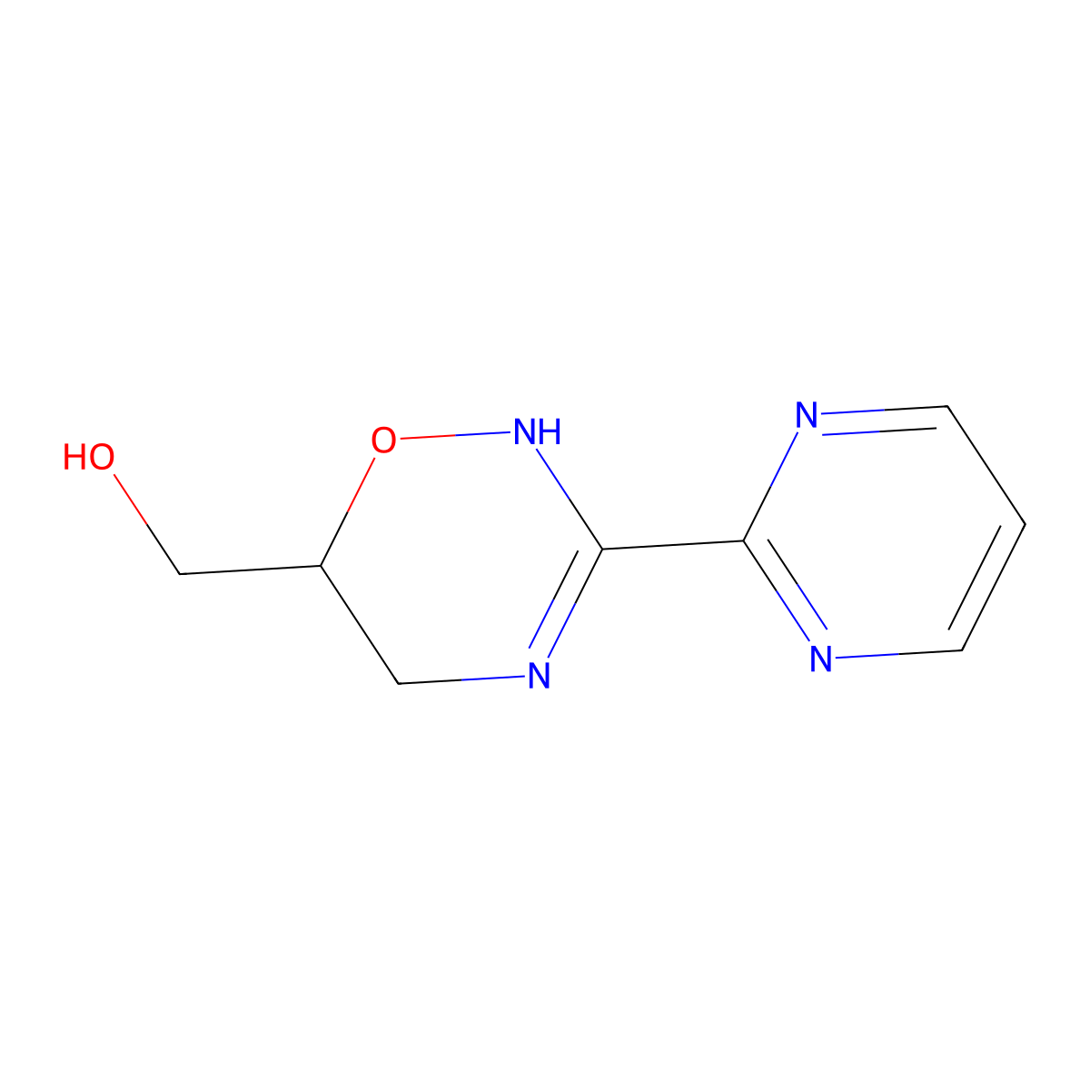 [3-(pyrimidin-2-yl)-5,6-dihydro-4H-1,2,4-oxadiazin-6-yl]methanol molecular structure, CAS 1251922-65-2
