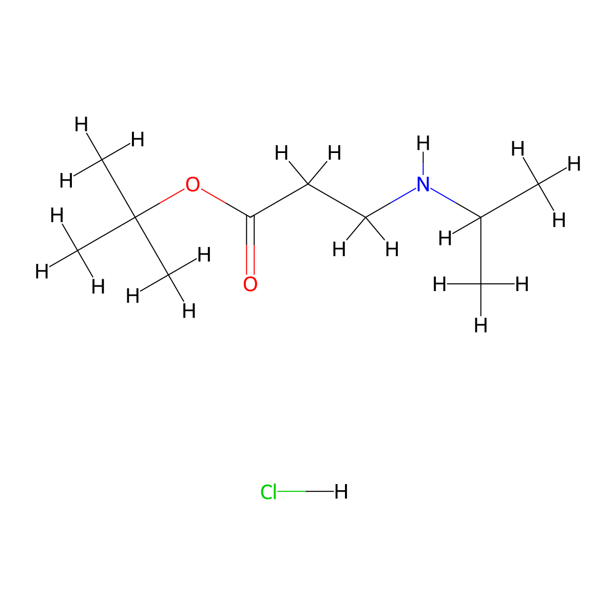 Tert-butyl 3-[(propan-2-yl)amino]propanoate hydrochloride molecular structure, CAS 1251922-80-1