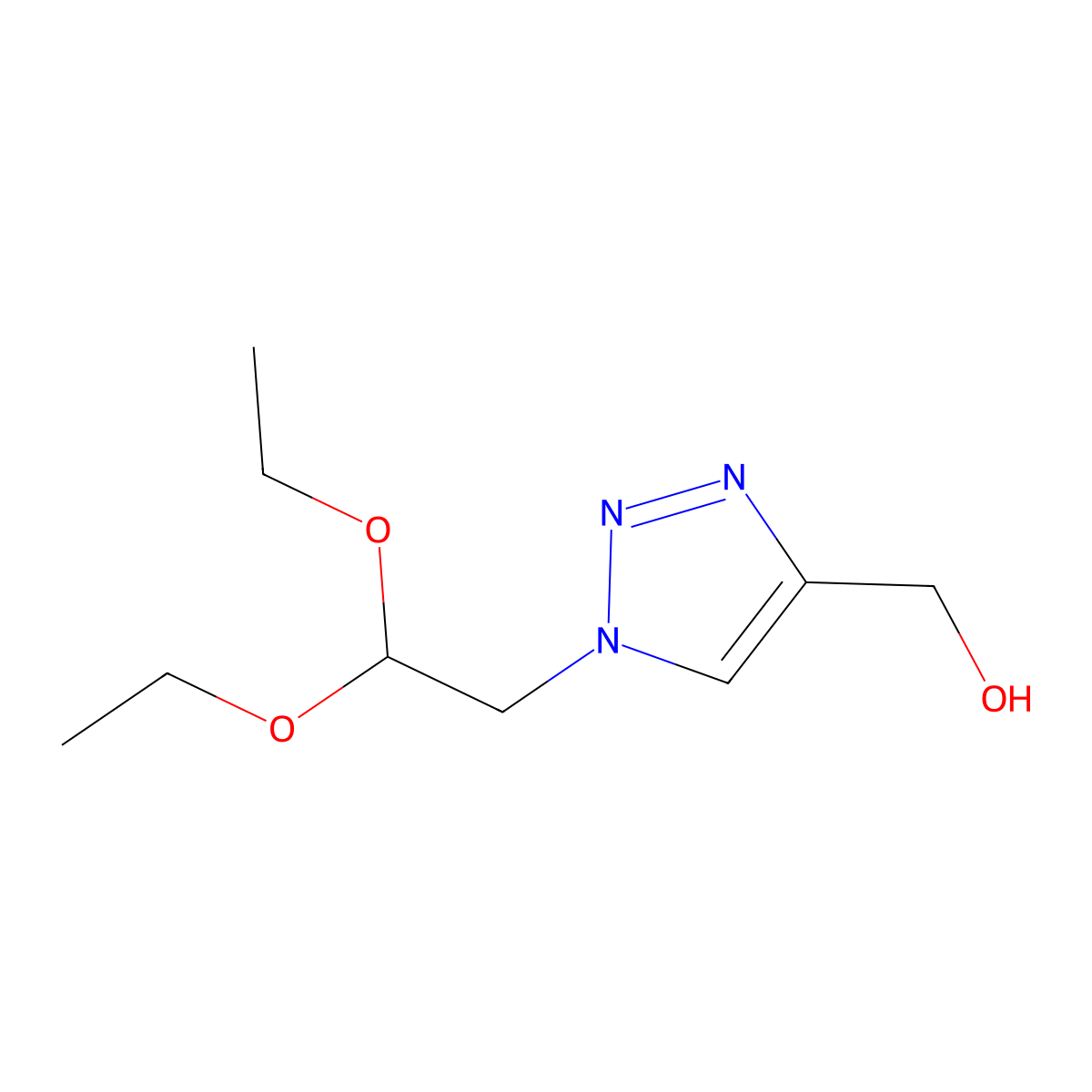 [1-(2,2-diethoxyethyl)-1H-1,2,3-triazol-4-yl]methanol molecular structure, CAS 1251922-85-6