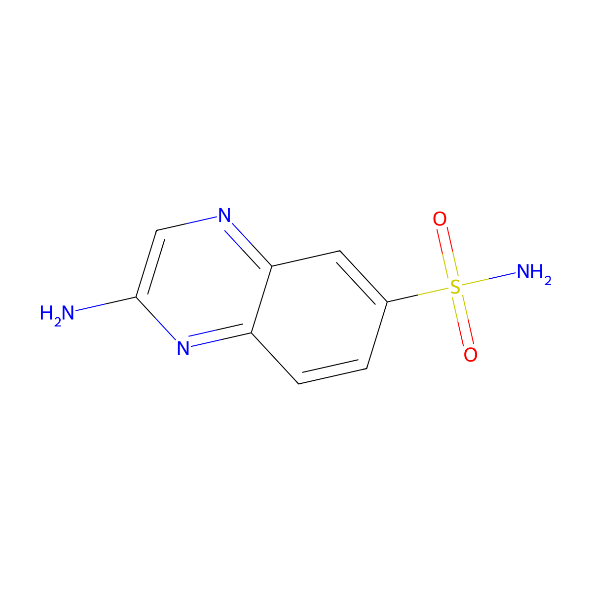 2-Aminoquinoxaline-6-sulfonamide molecular structure, CAS 1251922-89-0