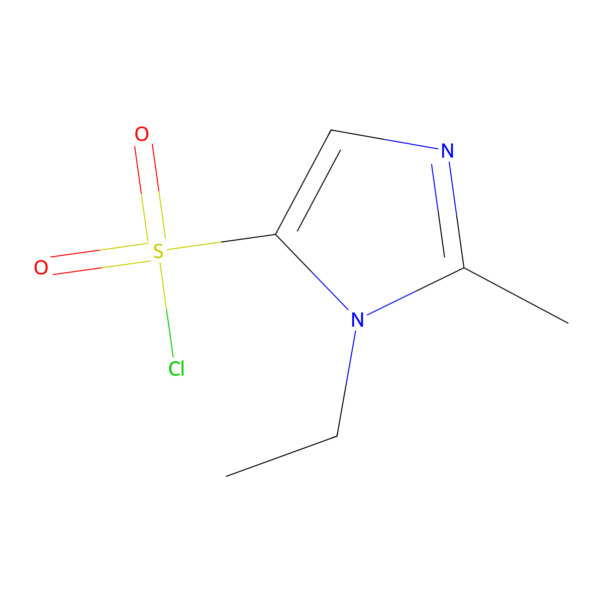 1-ethyl-2-methyl-1H-imidazole-5-sulfonyl chloride molecular structure, CAS 1251922-92-5