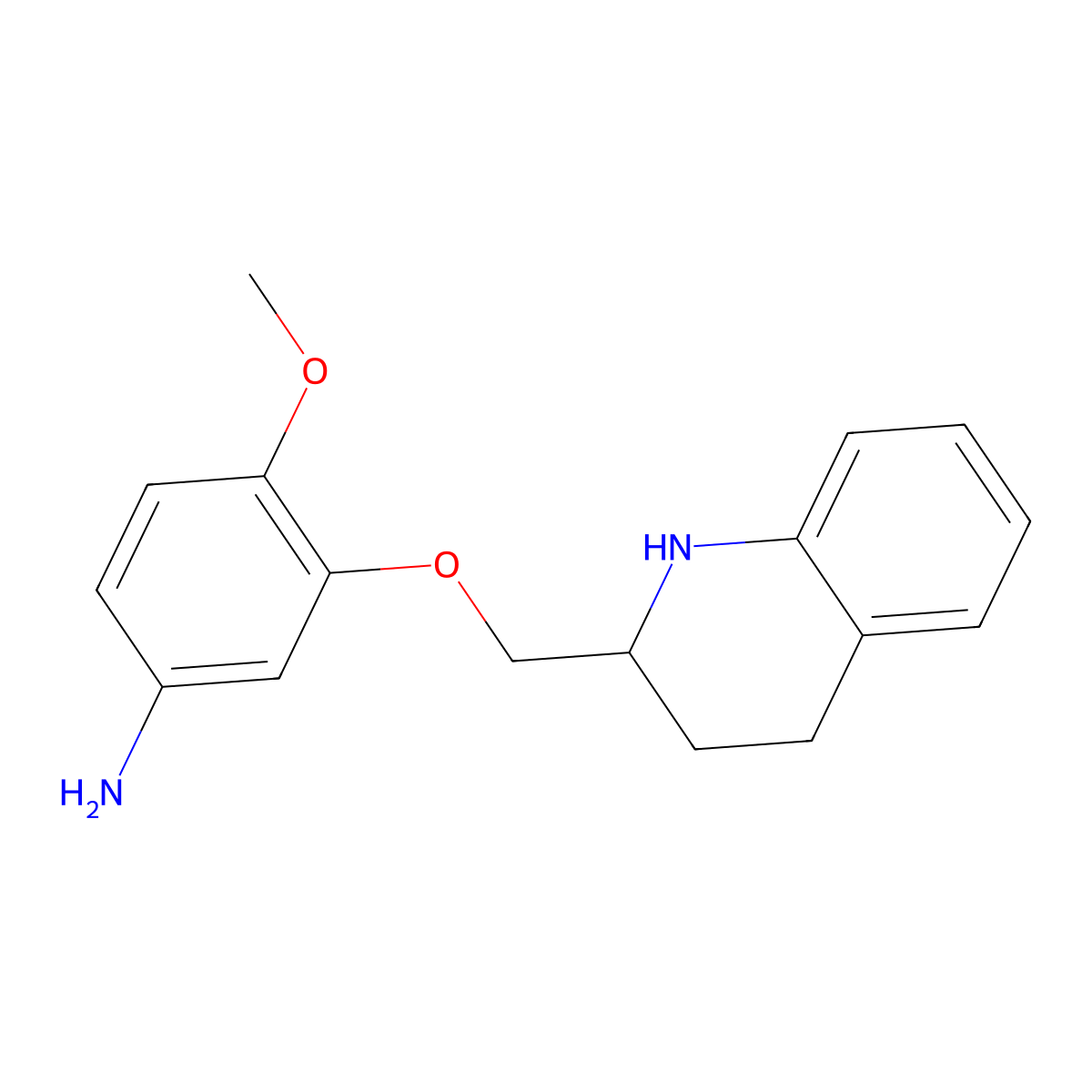 4-Methoxy-3-(1,2,3,4-tetrahydroquinolin-2-ylmethoxy)aniline molecular structure, CAS 1251922-97-0