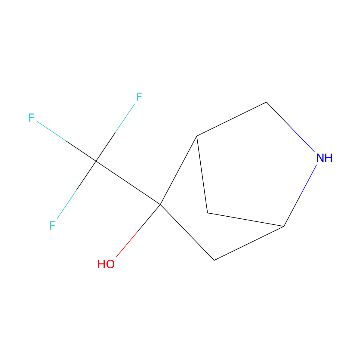 5-(Trifluoromethyl)-2-azabicyclo[2.2.1]heptan-5-ol molecular structure, CAS 1251923-00-8