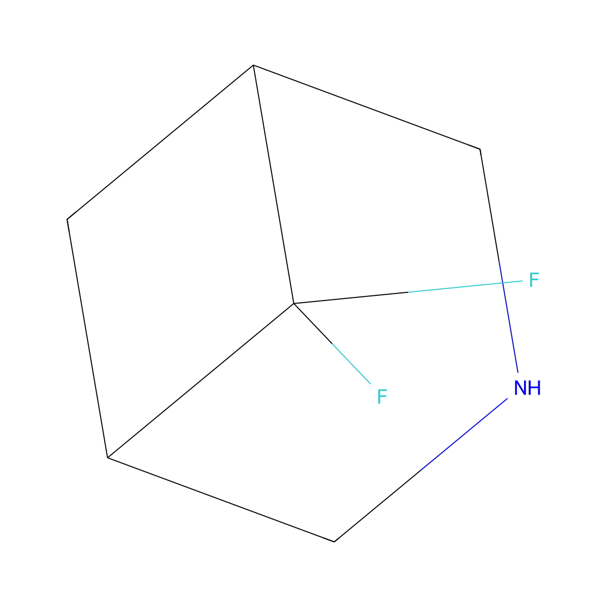 6,6-Difluoro-3-azabicyclo[3.1.1]heptane molecular structure, CAS 1251923-21-3