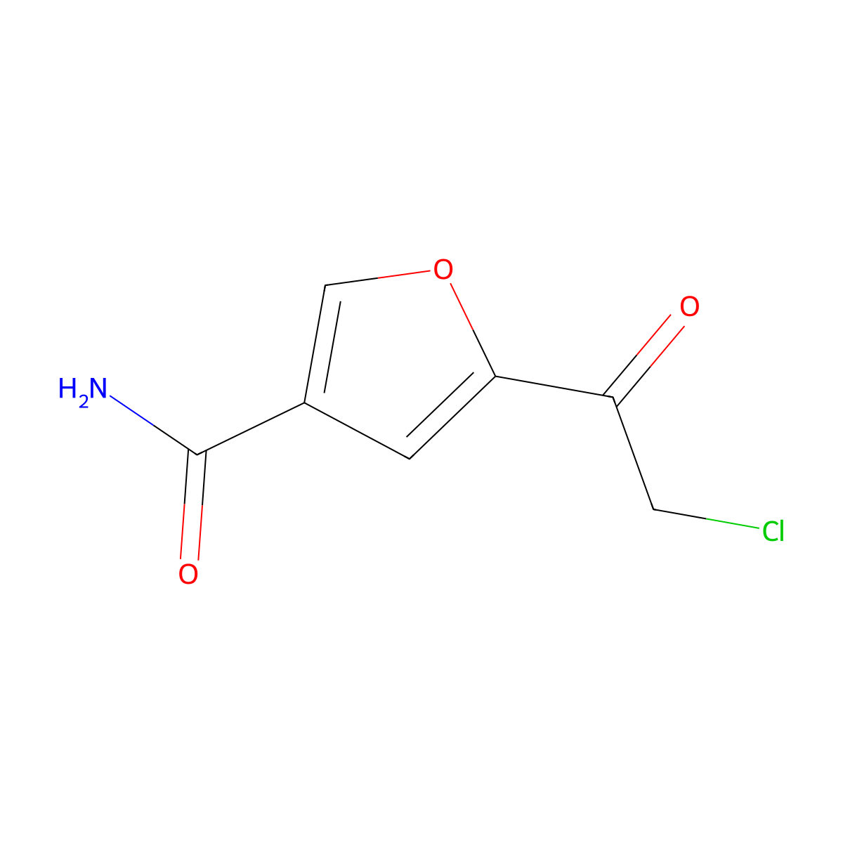 5-(2-Chloroacetyl)furan-3-carboxamide molecular structure, CAS 1251923-22-4