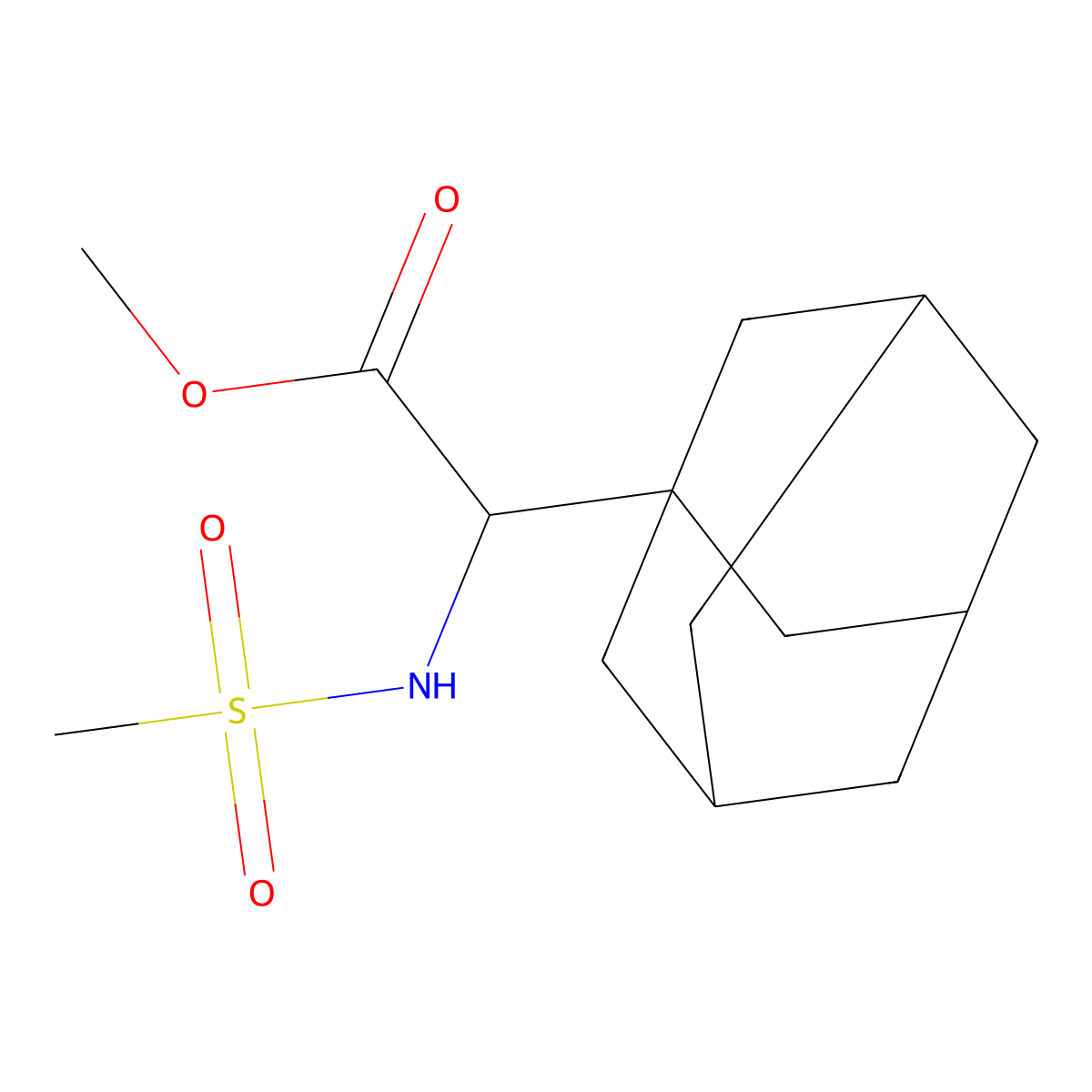 Methyl 2-(adamantan-1-yl)-2-methanesulfonamidoacetate molecular structure, CAS 1251923-29-1