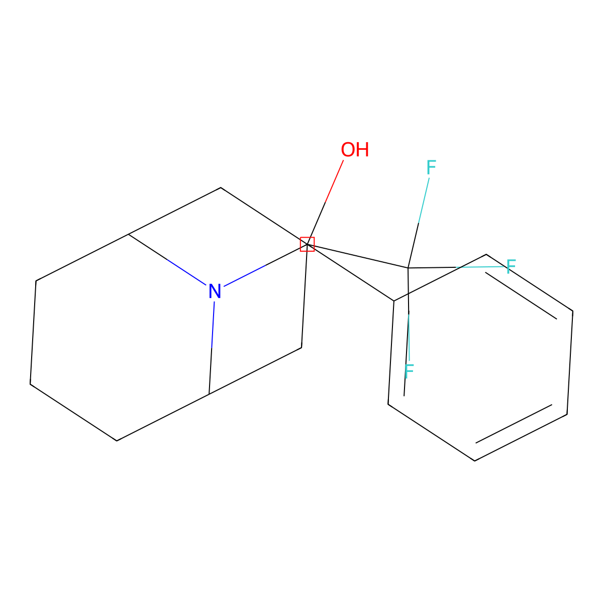 9-Benzyl-3-(trifluoromethyl)-9-azabicyclo[3.3.1]nonan-3-ol molecular structure, CAS 1251923-34-8