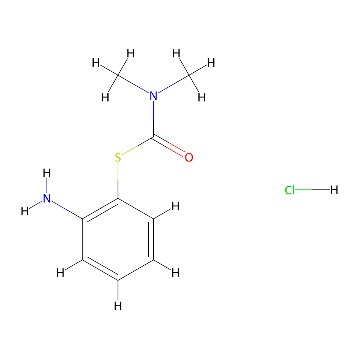 1-[(2-aminophenyl)sulfanyl]-N,N-dimethylformamide hydrochloride molecular structure, CAS 1251923-35-9