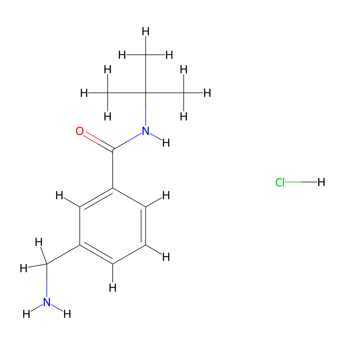 3-(aminomethyl)-N-tert-butylbenzamide hydrochloride molecular structure, CAS 1251923-41-7