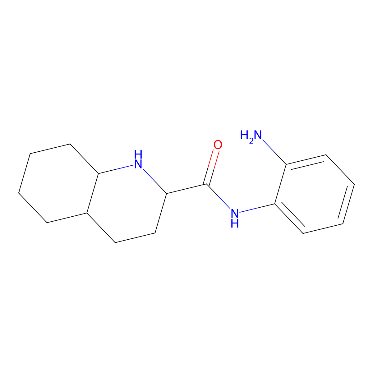 N-(2-aminophenyl)-decahydroquinoline-2-carboxamide molecular structure, CAS 1251923-45-1