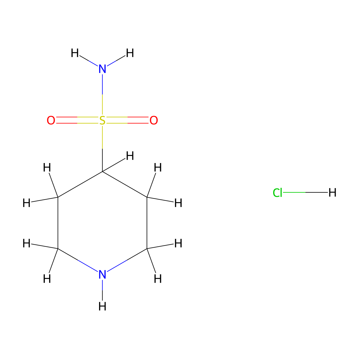 Piperidine-4-sulfonamide hydrochloride molecular structure, CAS 1251923-46-2