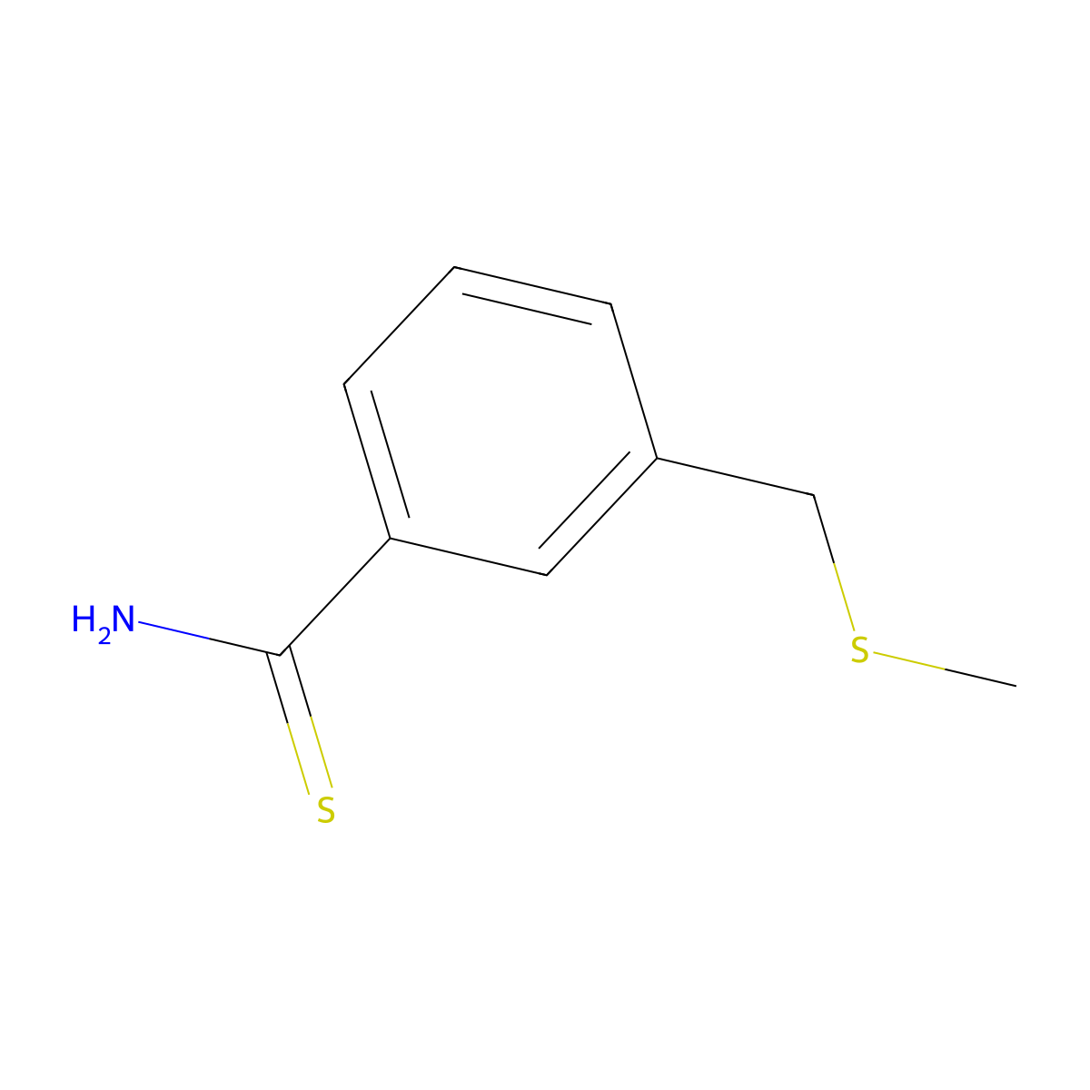 3-[(Methylsulfanyl)methyl]benzene-1-carbothioamide molecular structure, CAS 1251923-53-1