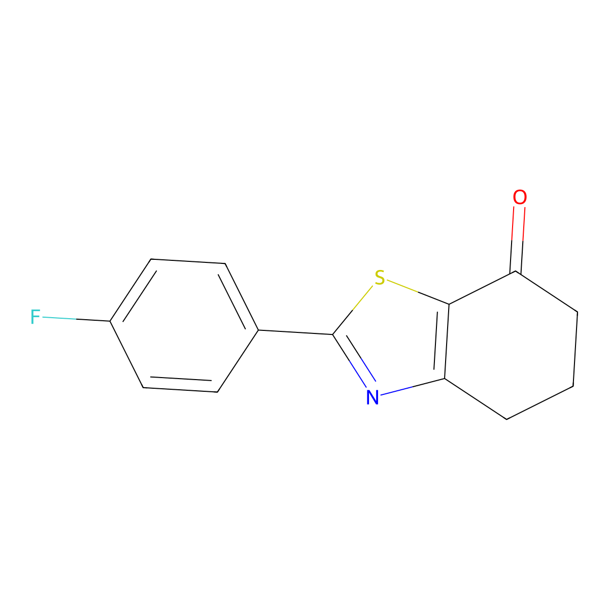 2-(4-Fluorophenyl)-4,5,6,7-tetrahydro-1,3-benzothiazol-7-one molecular structure, CAS 1251923-57-5