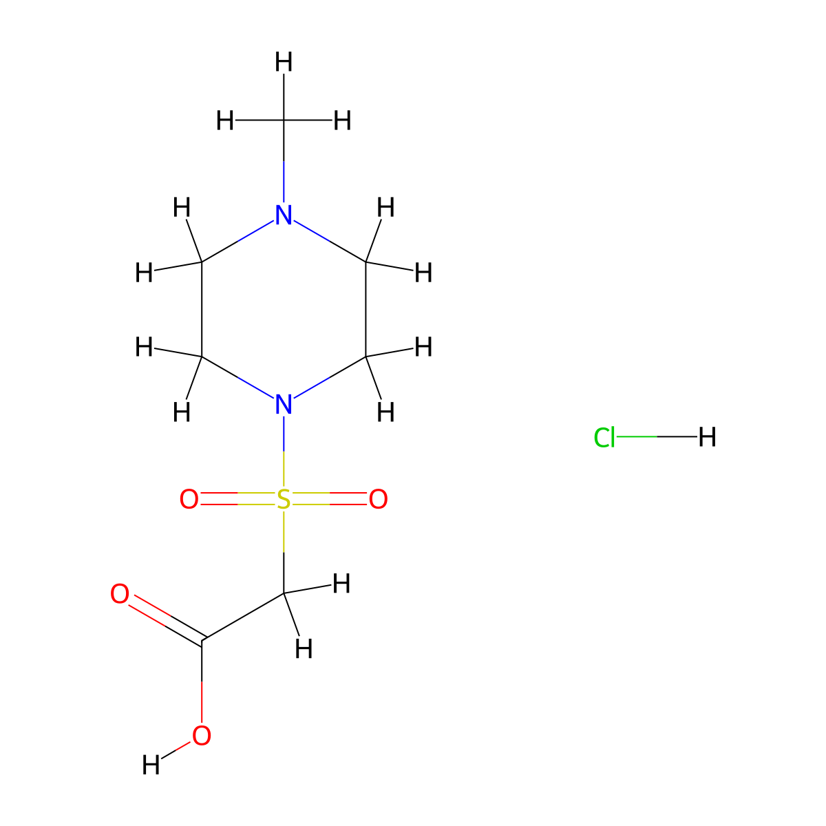 2-[(4-Methylpiperazin-1-yl)sulfonyl]acetic acid hydrochloride molecular structure, CAS 1251923-64-4