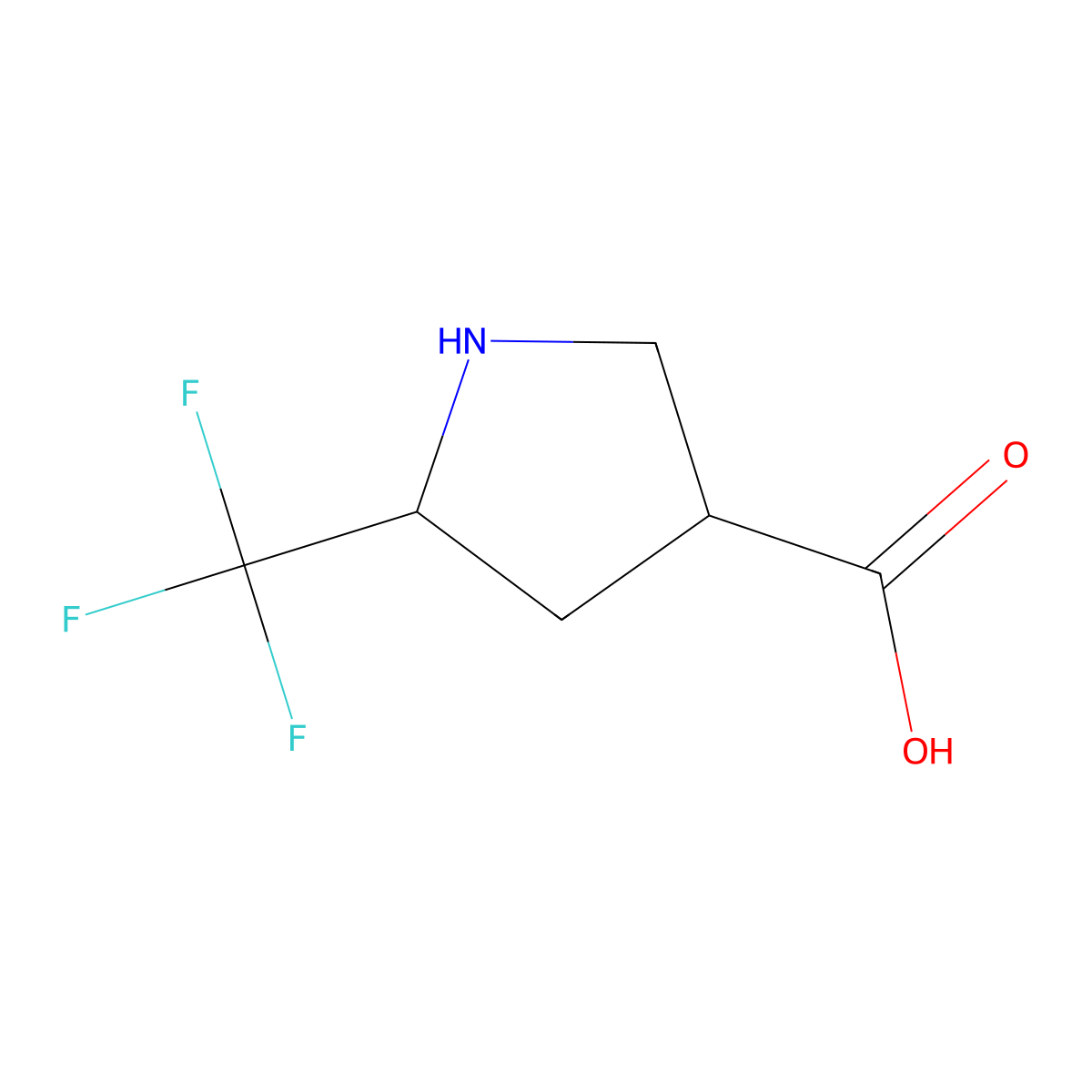5-(Trifluoromethyl)pyrrolidine-3-carboxylic acid molecular structure, CAS 1251923-72-4