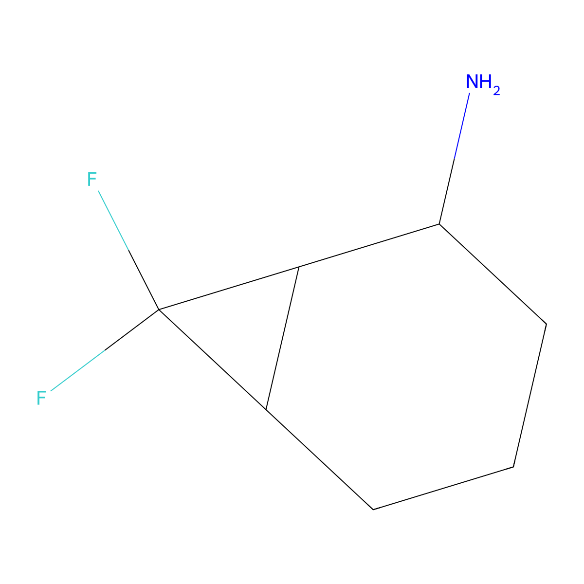 7,7-Difluorobicyclo[4.1.0]heptan-2-amine molecular structure, CAS 1251923-77-9