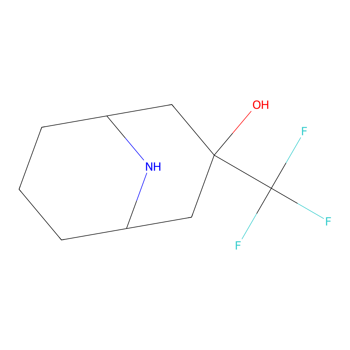 3-(Trifluoromethyl)-9-azabicyclo[3.3.1]nonan-3-ol molecular structure, CAS 1251923-80-4