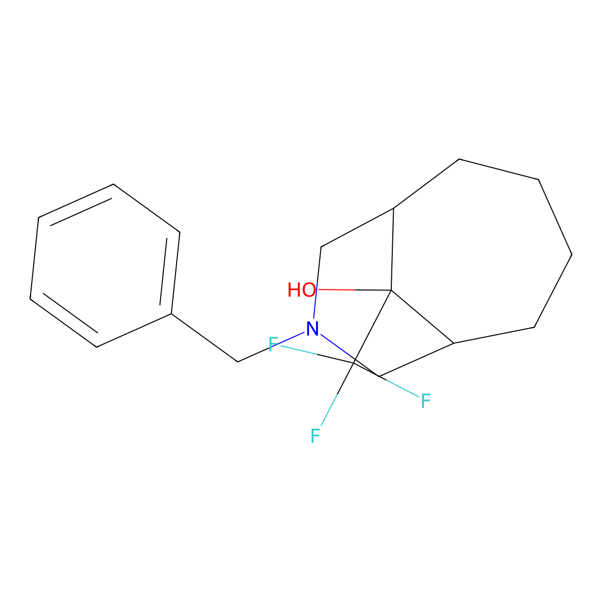 8-Benzyl-10-(trifluoromethyl)-8-azabicyclo[4.3.1]decan-10-ol molecular structure, CAS 1251923-81-5