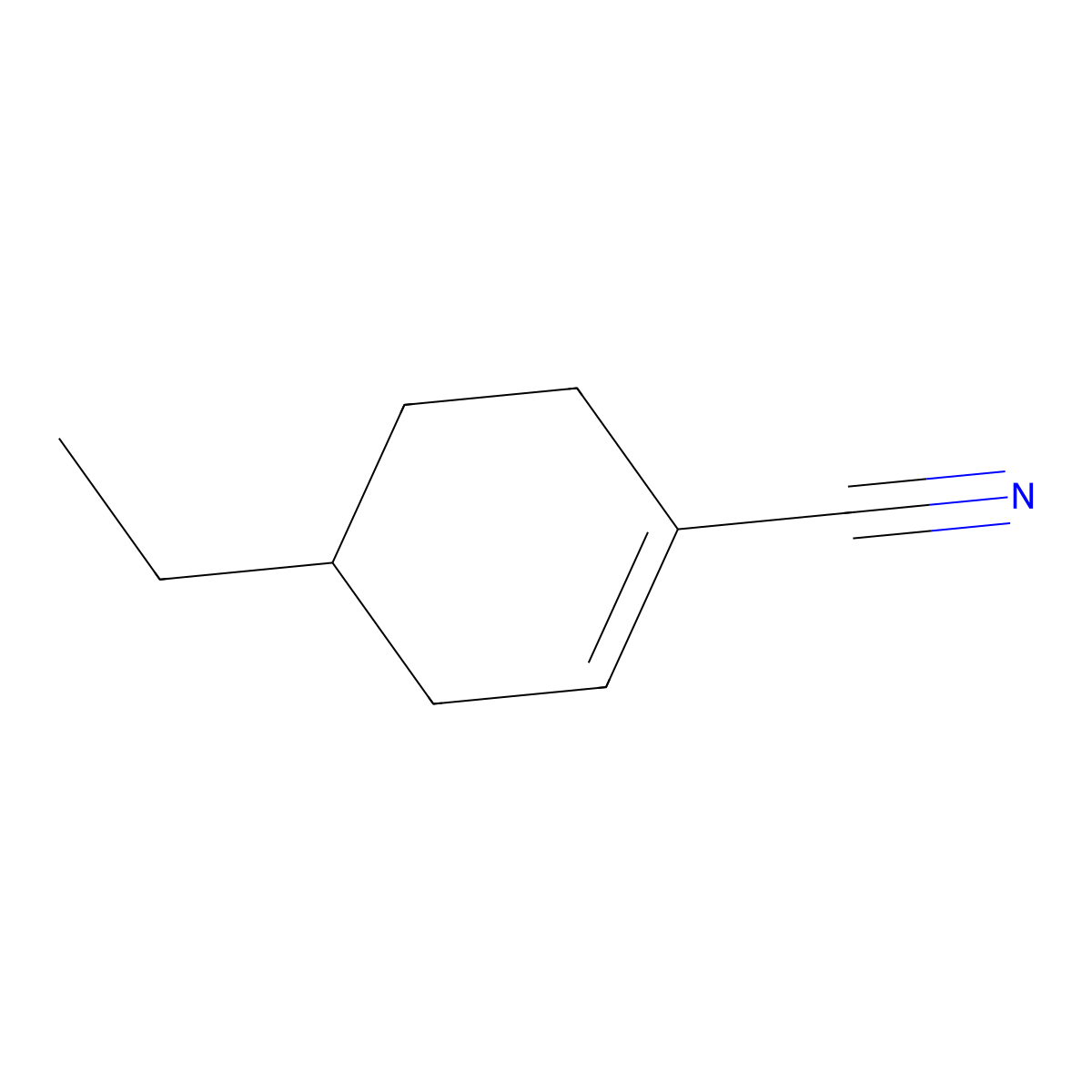 4-Ethylcyclohex-1-ene-1-carbonitrile molecular structure, CAS 1251923-82-6