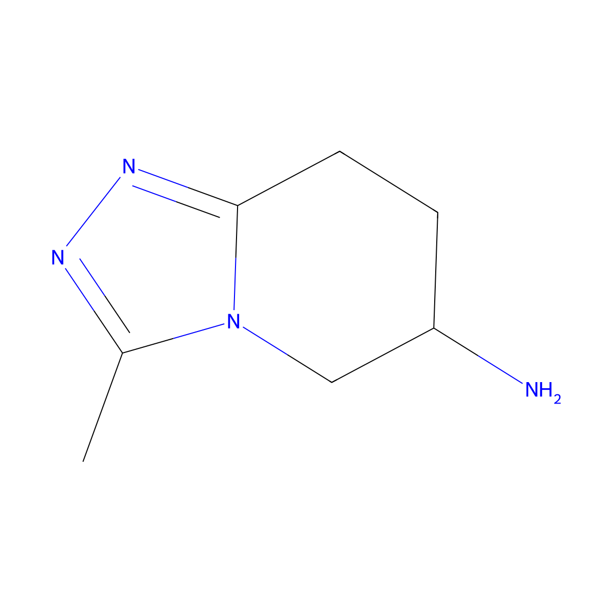 3-methyl-5H,6H,7H,8H-[1,2,4]triazolo[4,3-a]pyridin-6-amine molecular structure, CAS 1251923-84-8
