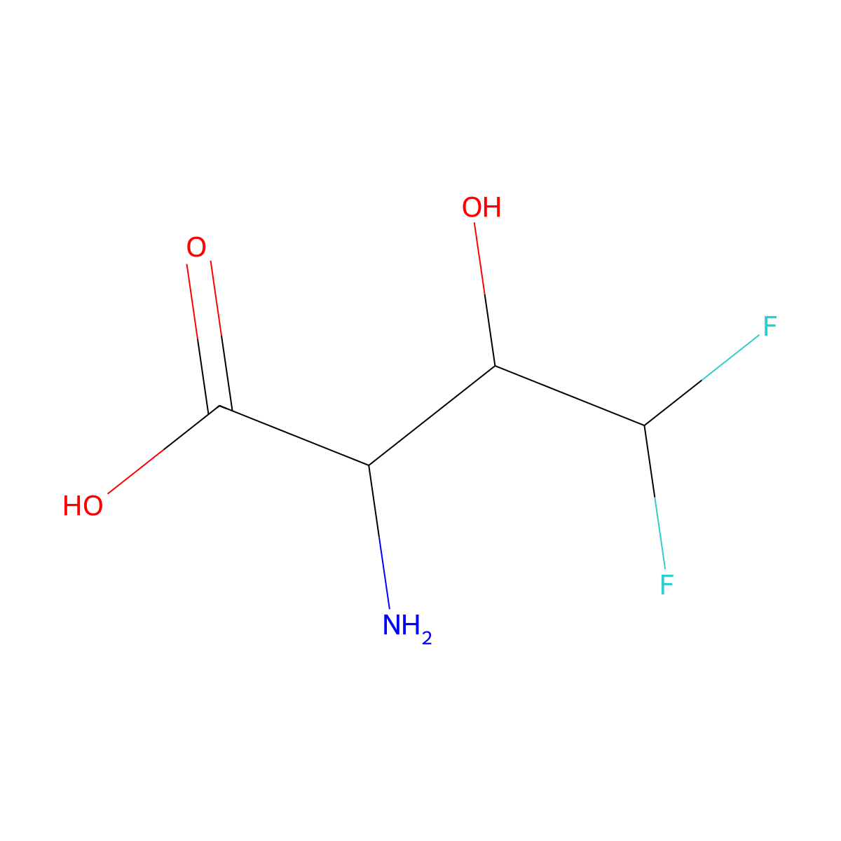 2-Amino-4,4-difluoro-3-hydroxybutanoic acid molecular structure, CAS 1251923-86-0