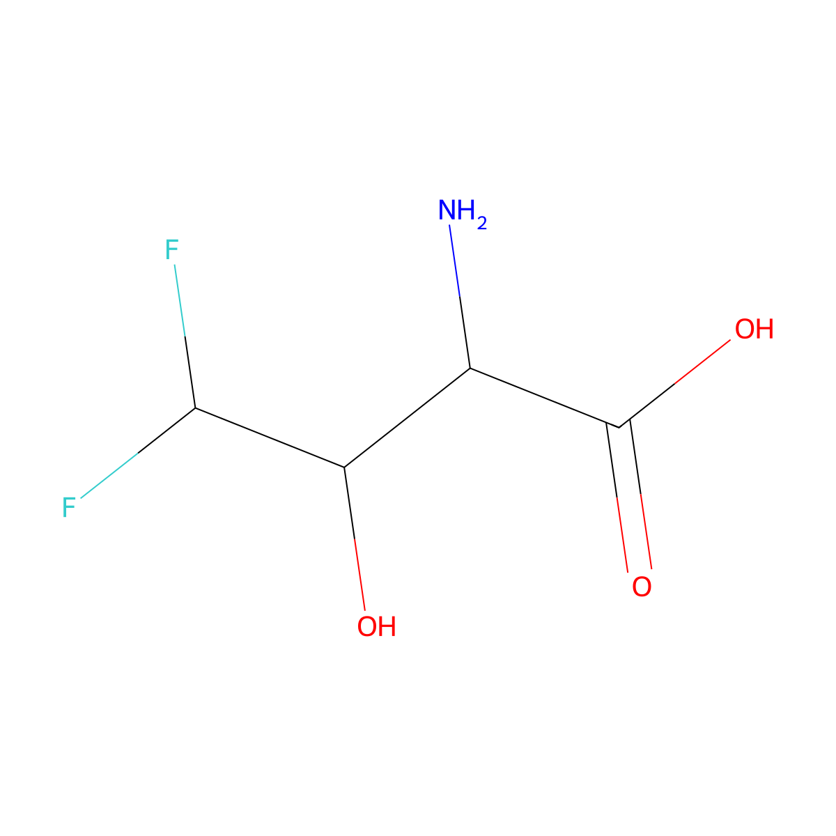 2-Amino-4,4-difluoro-3-hydroxybutanoic acid molecular structure, CAS 1251923-86-0