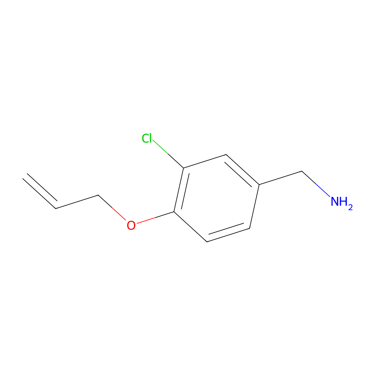 [3-Chloro-4-(prop-2-en-1-yloxy)phenyl]methanamine molecular structure, CAS 1251923-94-0