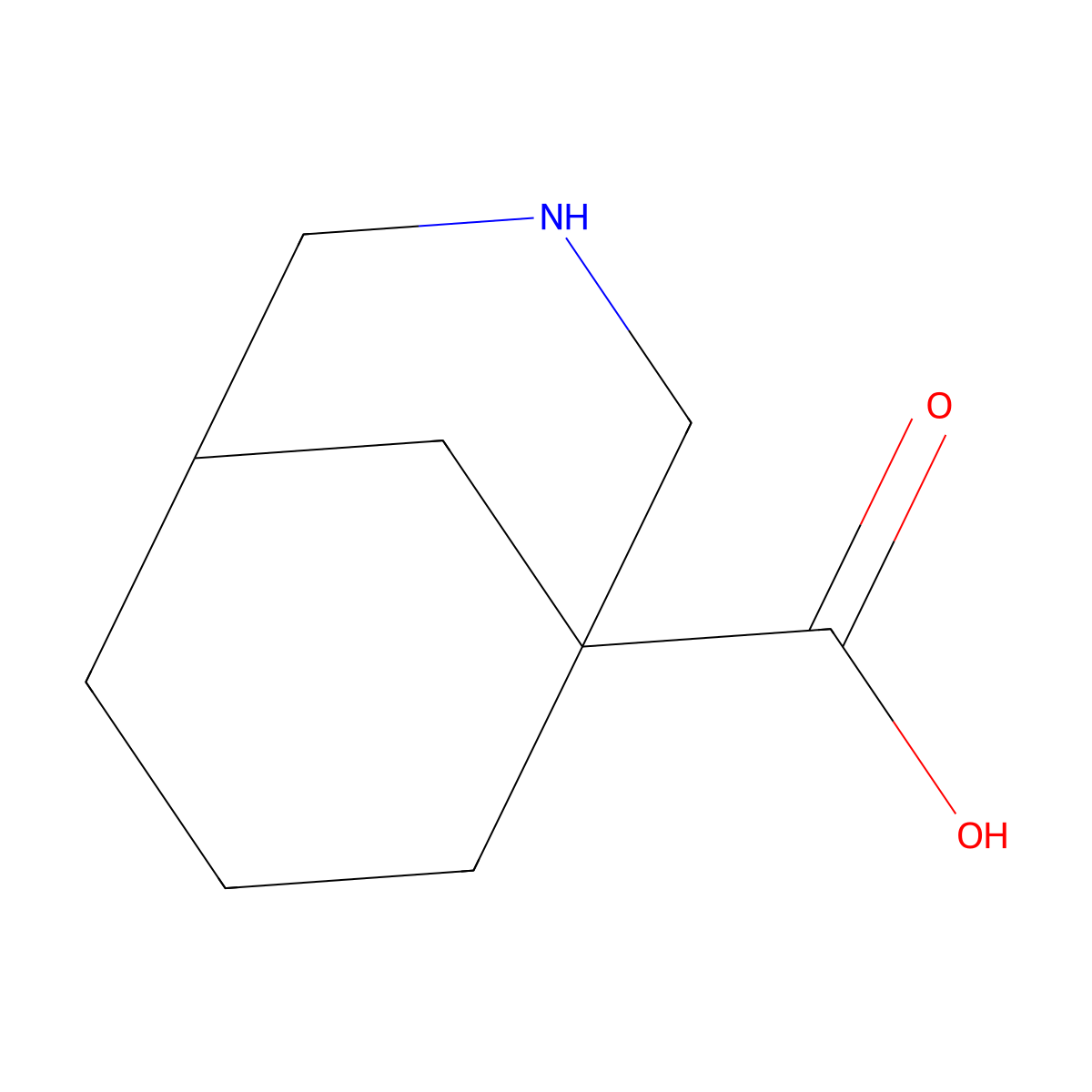 3-Azabicyclo[3.3.1]nonane-1-carboxylic acid molecular structure, CAS 1251924-00-1