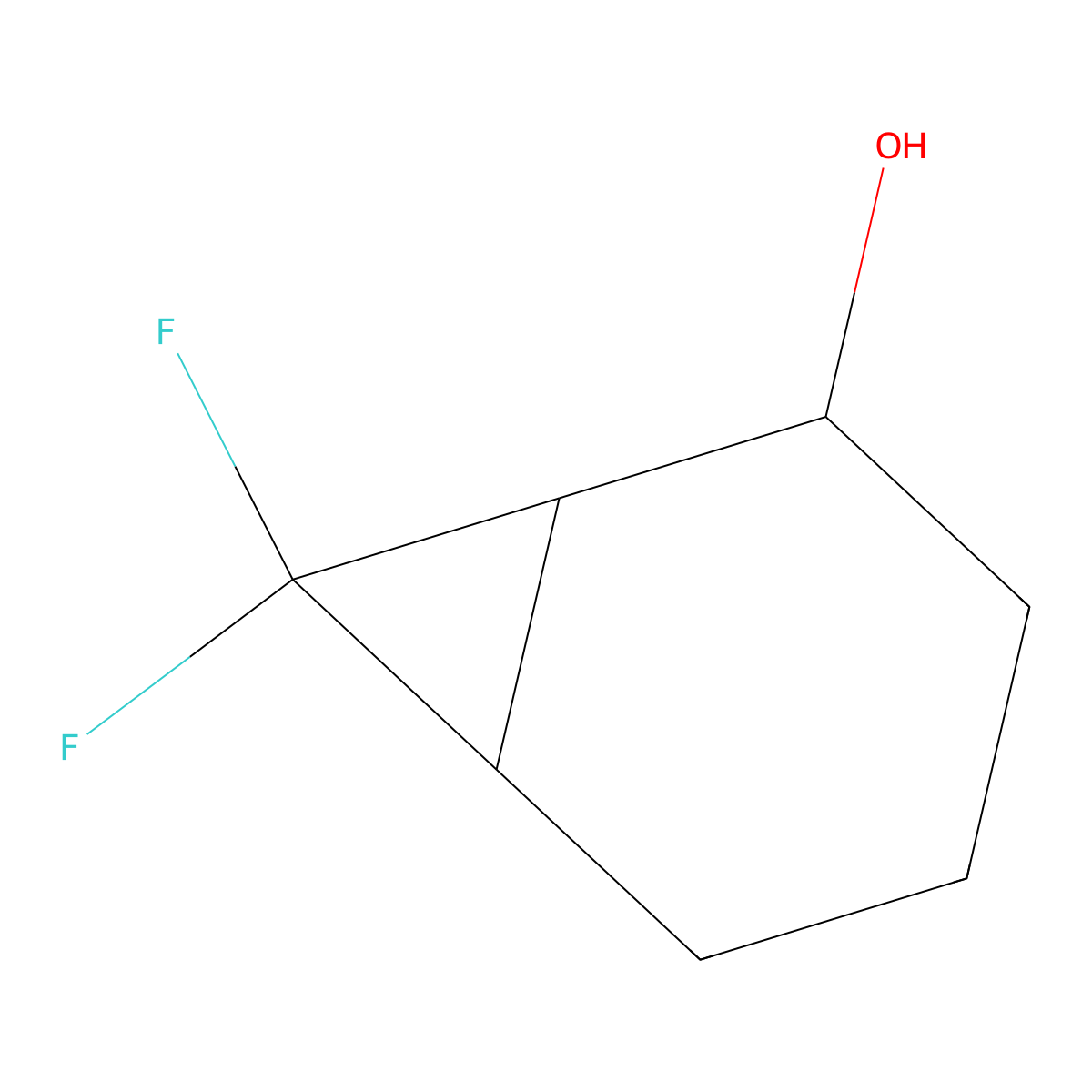 7,7-Difluorobicyclo[4.1.0]heptan-2-ol molecular structure, CAS 1251924-02-3