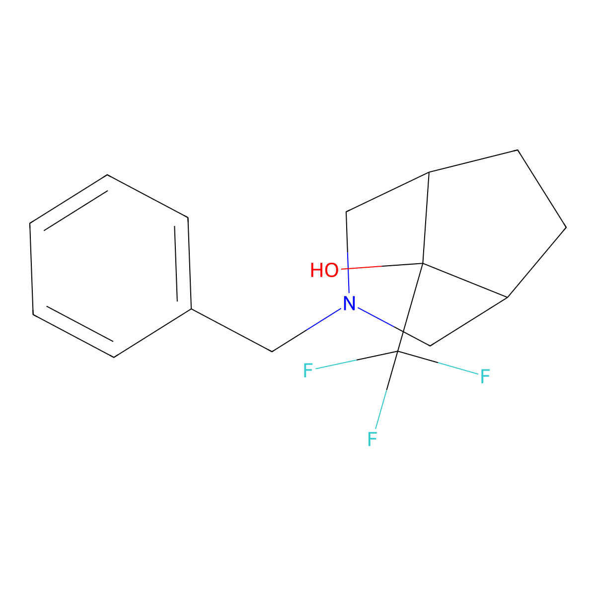 3-Benzyl-8-(trifluoromethyl)-3-azabicyclo[3.2.1]octan-8-ol molecular structure, CAS 1251924-03-4