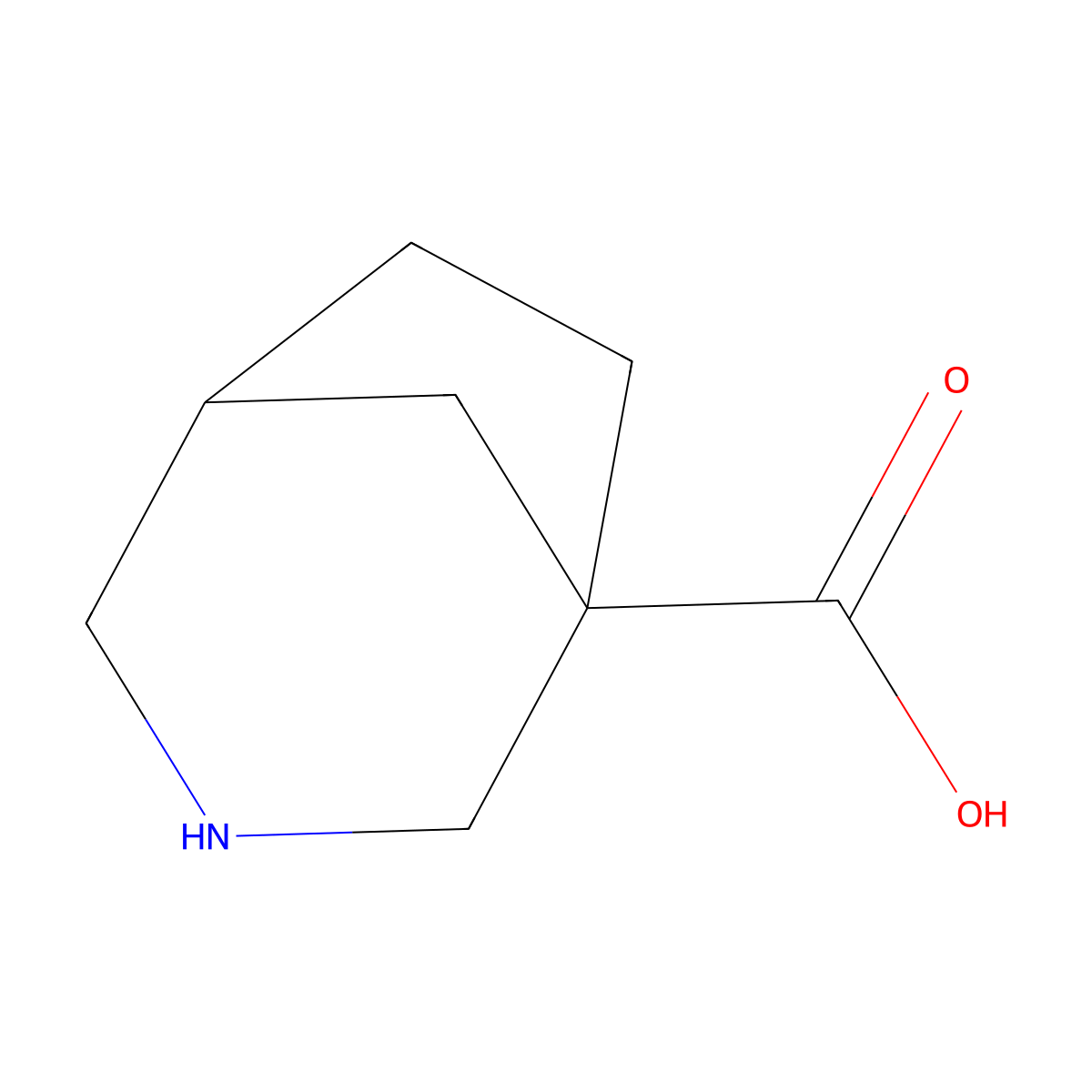 3-Azabicyclo[3.2.1]octane-1-carboxylic acid molecular structure, CAS 1251924-06-7