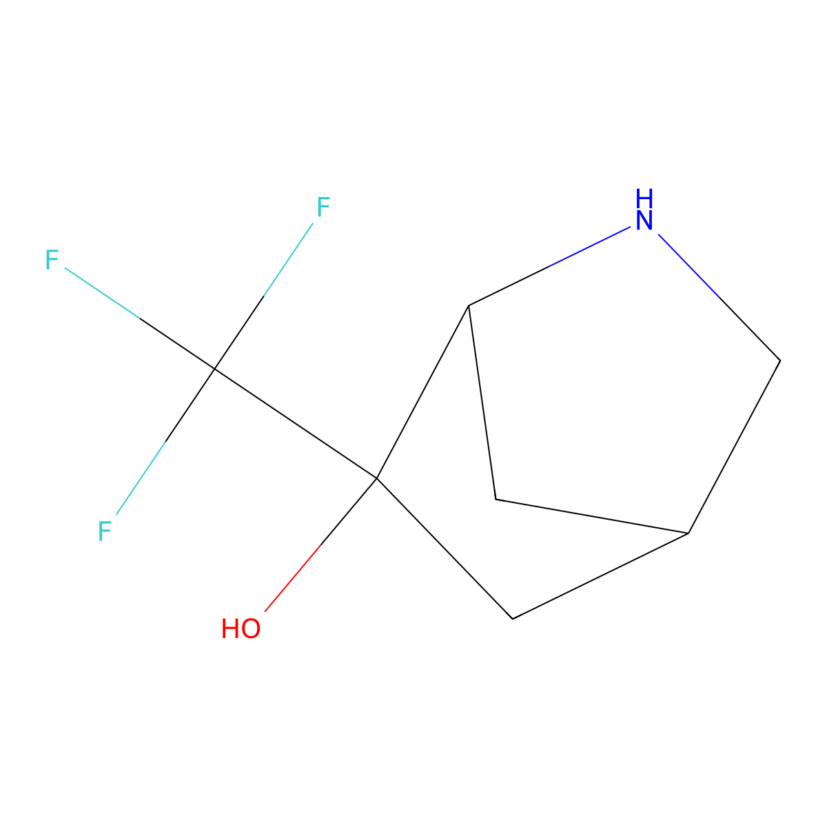 6-(Trifluoromethyl)-2-azabicyclo[2.2.1]heptan-6-ol molecular structure, CAS 1251924-08-9
