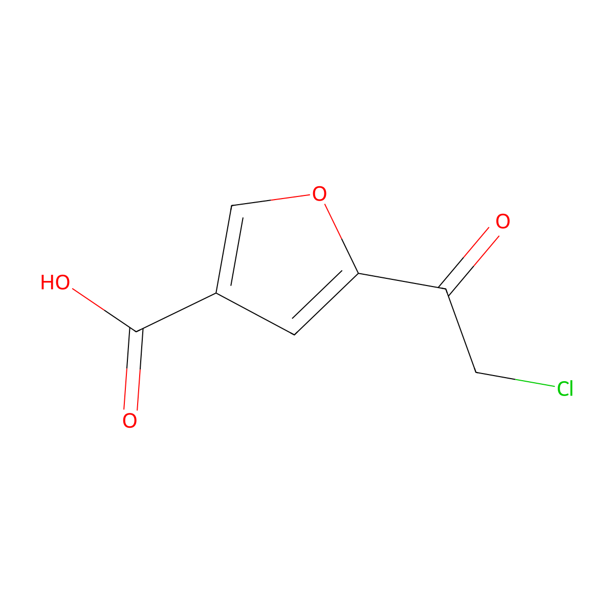 5-(2-Chloroacetyl)furan-3-carboxylic acid molecular structure, CAS 1251924-13-6