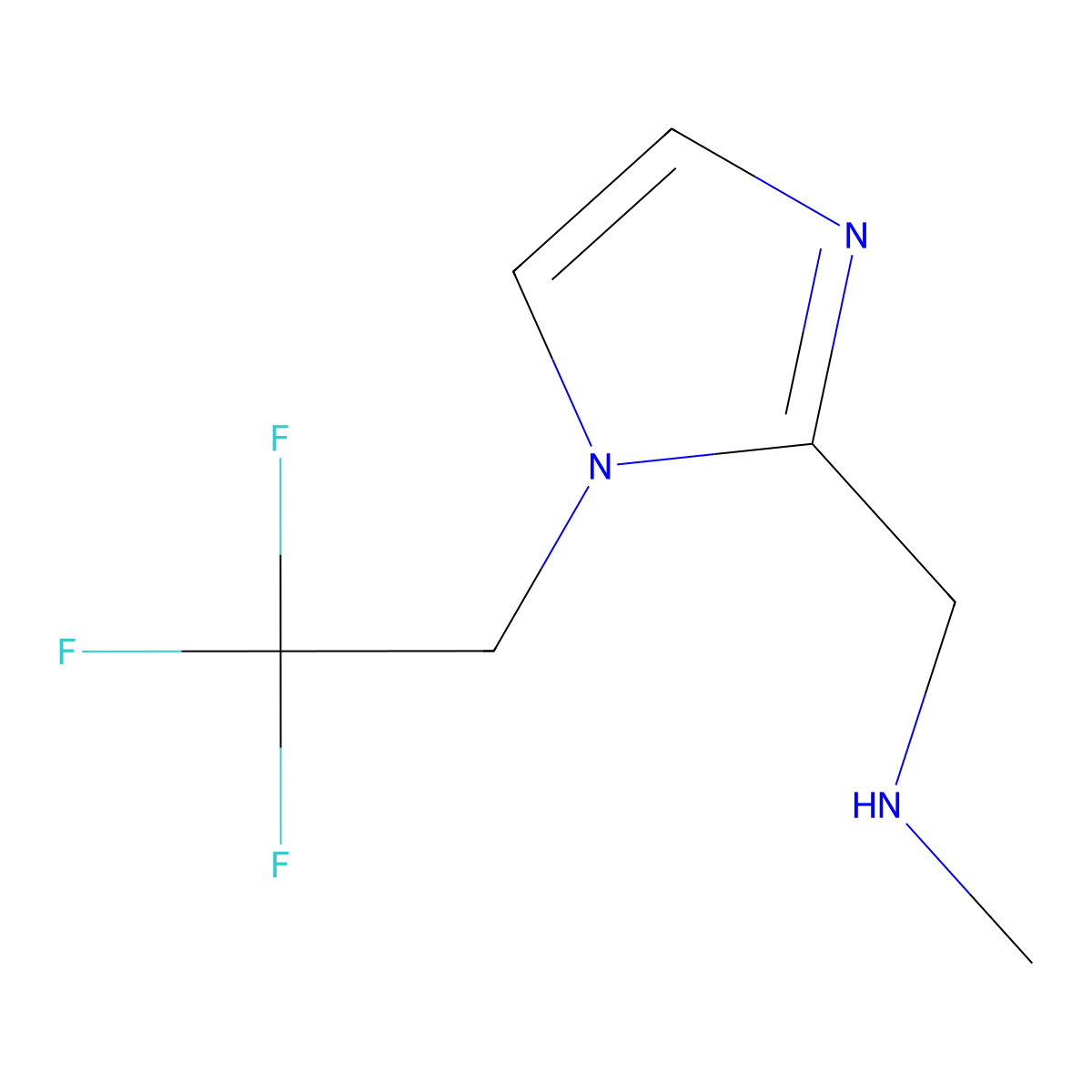 methyl({[1-(2,2,2-trifluoroethyl)-1H-imidazol-2-yl]methyl})amine molecular structure, CAS 1251924-25-0