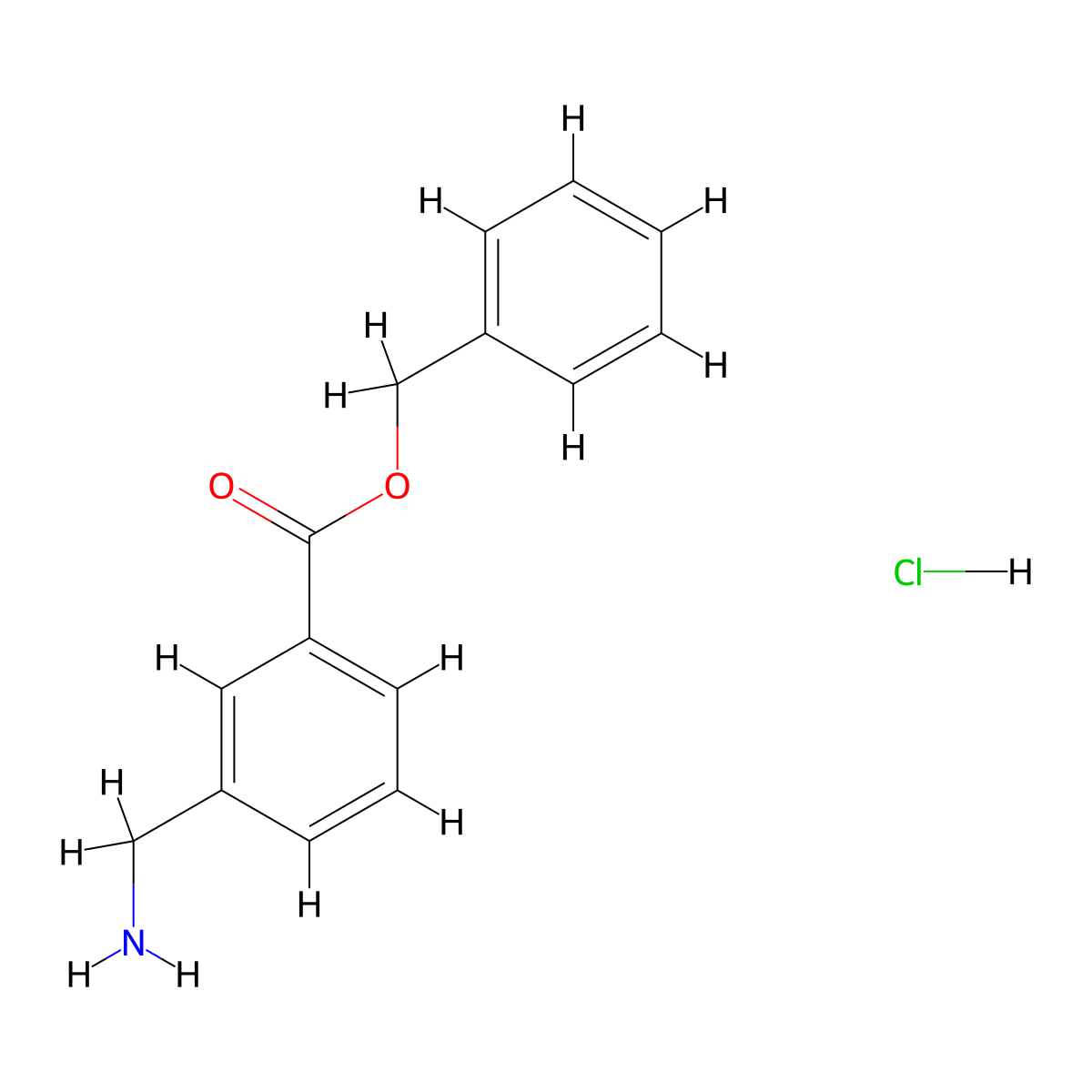 Benzyl 3-(aminomethyl)benzoate hydrochloride molecular structure, CAS 1251924-33-0