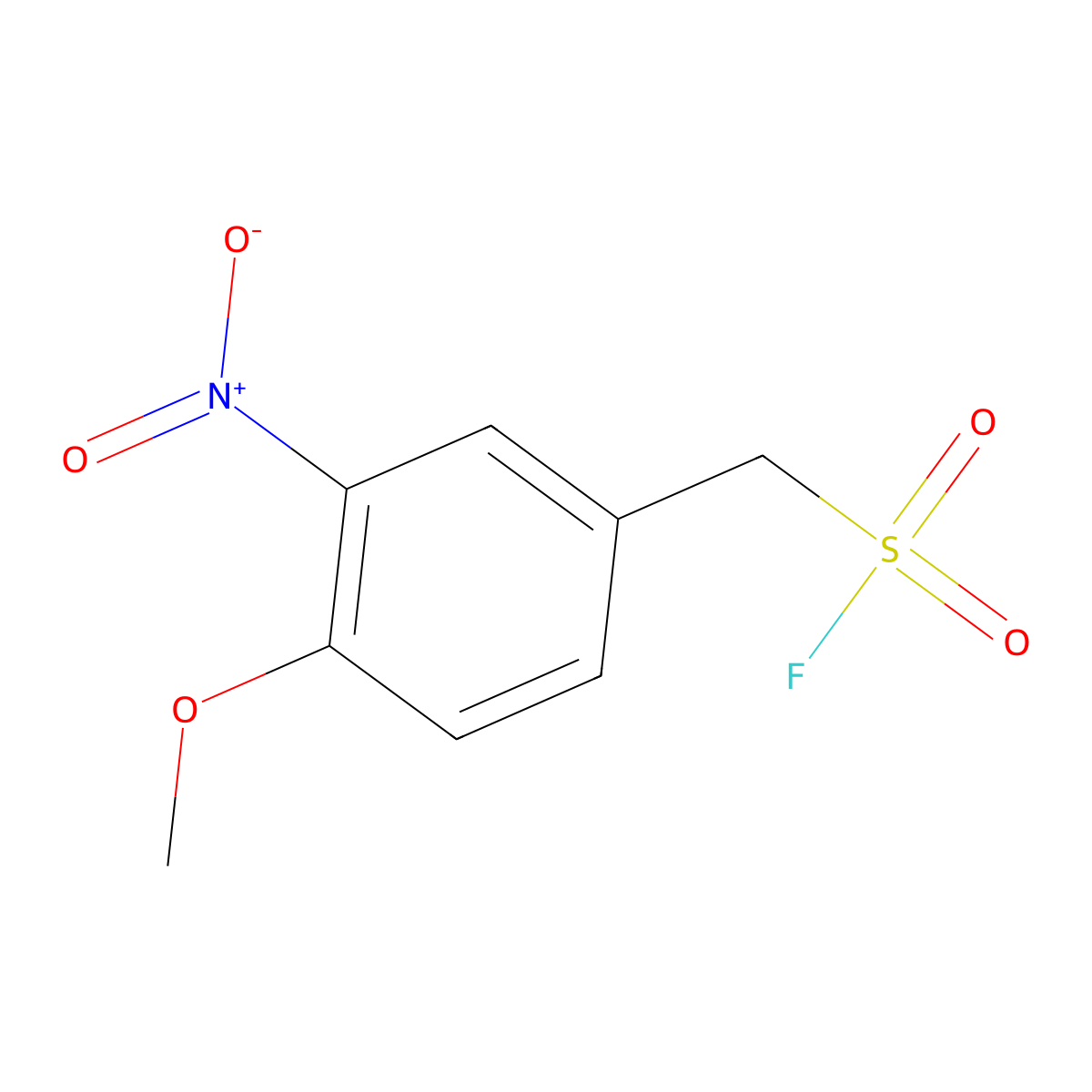 (4-Methoxy-3-nitrophenyl)methanesulfonyl fluoride molecular structure, CAS 1251924-42-1