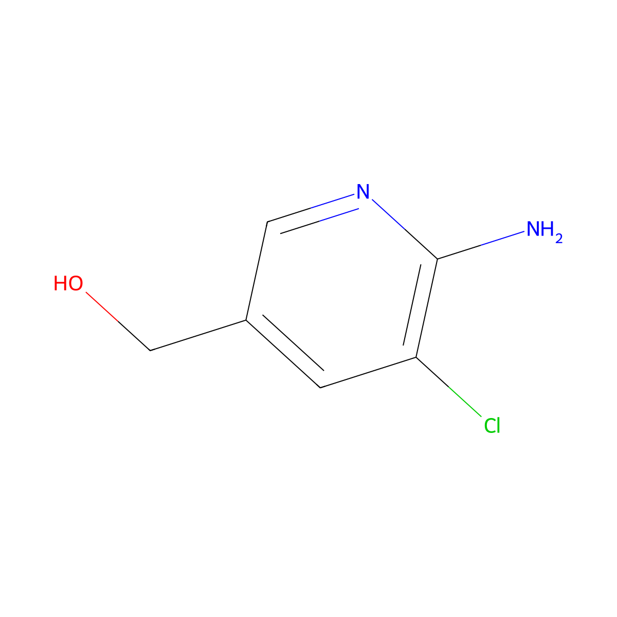 (6-Amino-5-chloropyridin-3-yl)methanol molecular structure, CAS 1251924-45-4