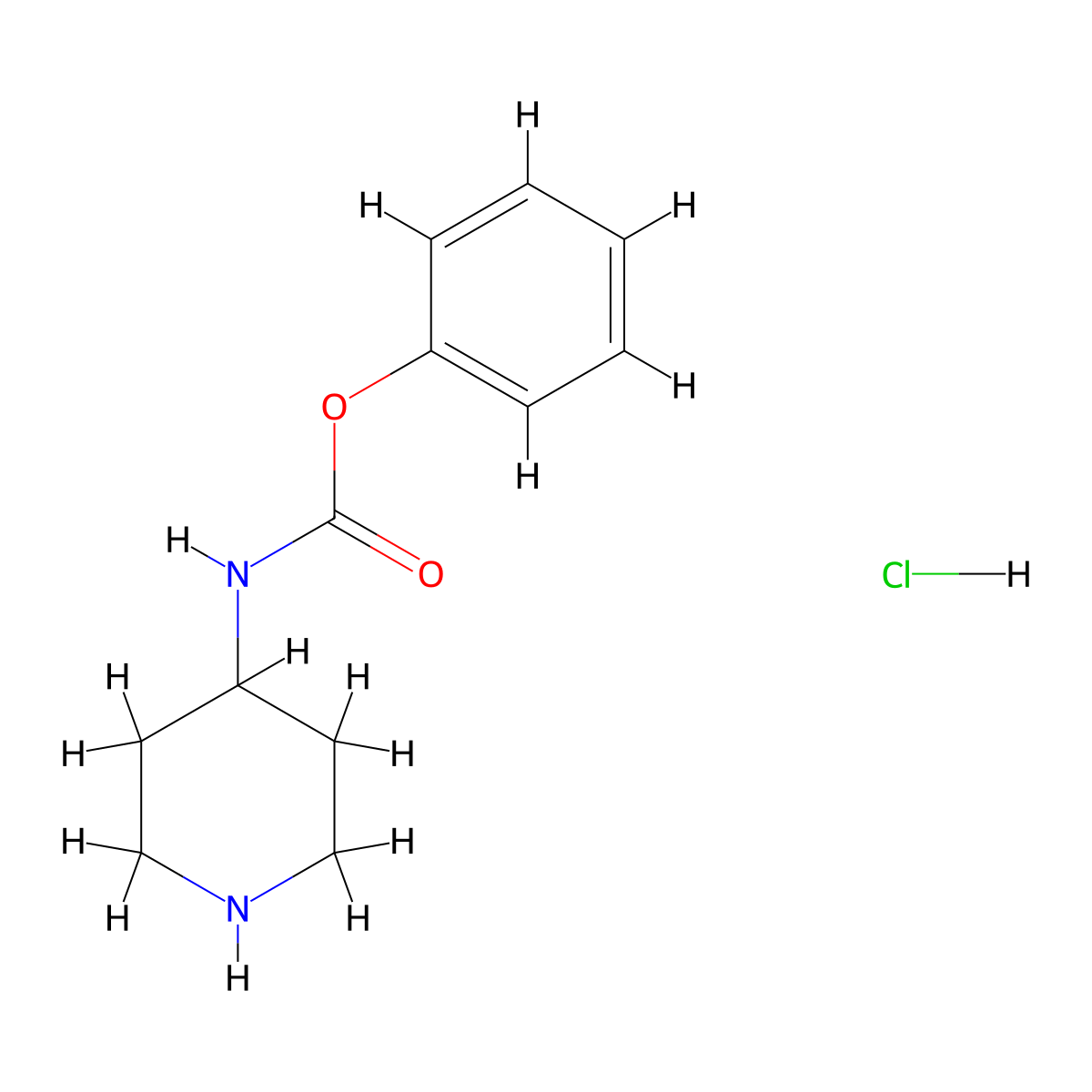 phenyl N-(piperidin-4-yl)carbamate hydrochloride molecular structure, CAS 1251924-51-2