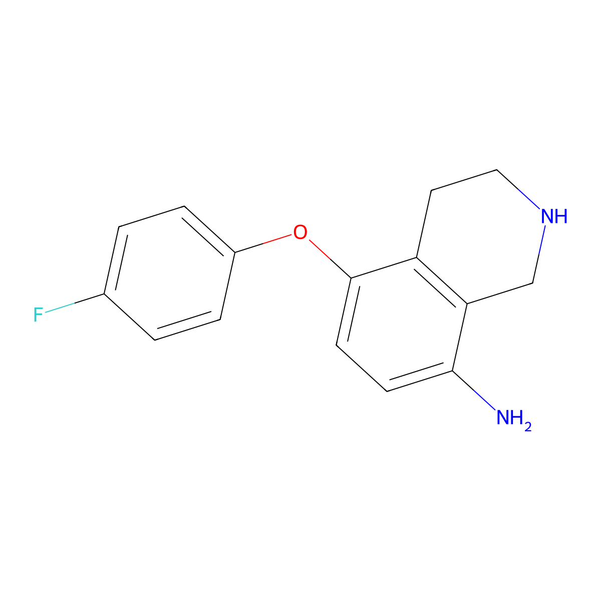 5-(4-Fluorophenoxy)-1,2,3,4-tetrahydroisoquinolin-8-amine molecular structure, CAS 1251924-58-9