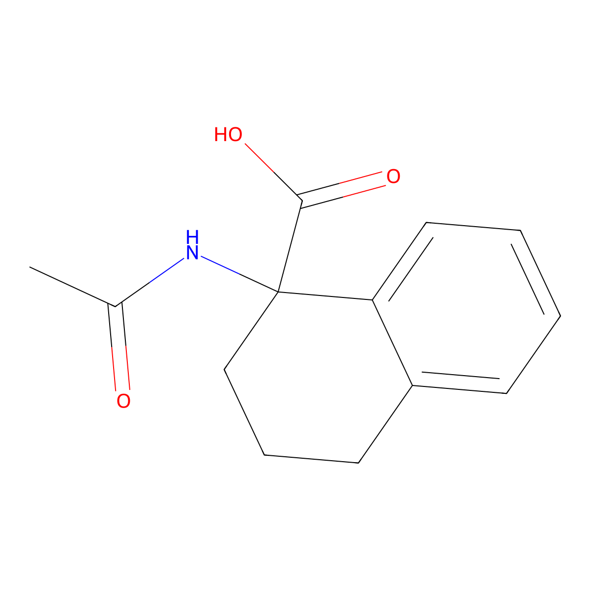1-Acetamido-1,2,3,4-tetrahydronaphthalene-1-carboxylic acid molecular structure, CAS 1251924-59-0