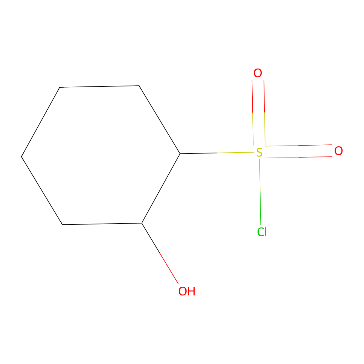 2-Hydroxycyclohexane-1-sulfonyl chloride molecular structure, CAS 1251924-61-4