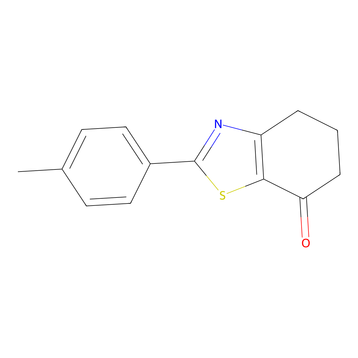 2-(4-Methylphenyl)-4,5,6,7-tetrahydro-1,3-benzothiazol-7-one molecular structure, CAS 1251924-63-6