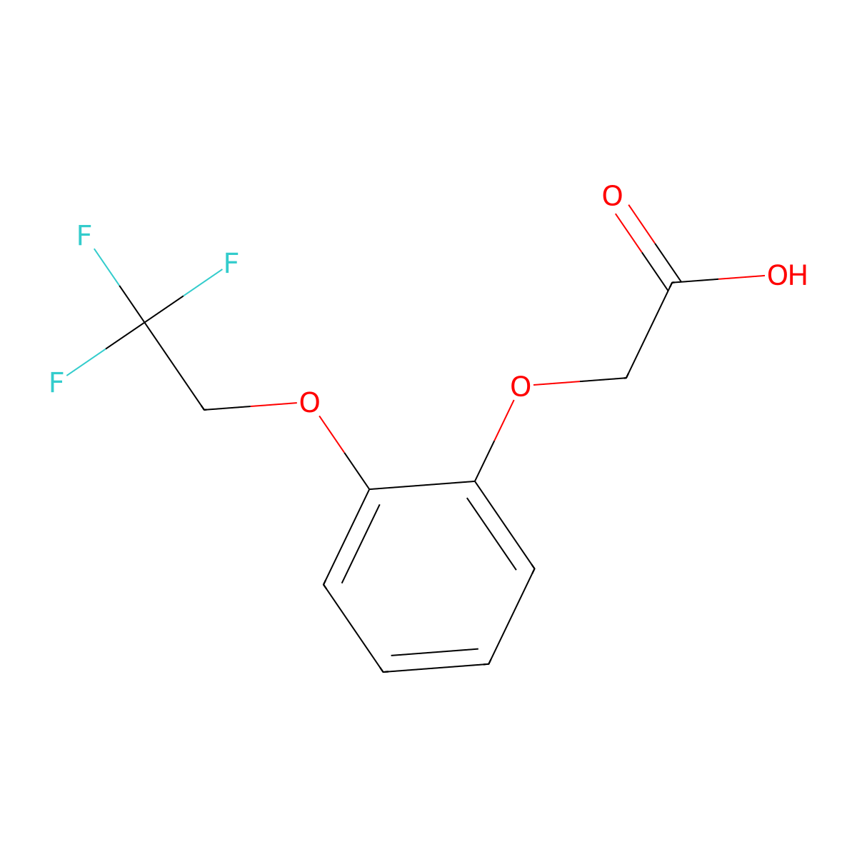 2-[2-(2,2,2-Trifluoroethoxy)phenoxy]acetic acid molecular structure, CAS 1251924-67-0