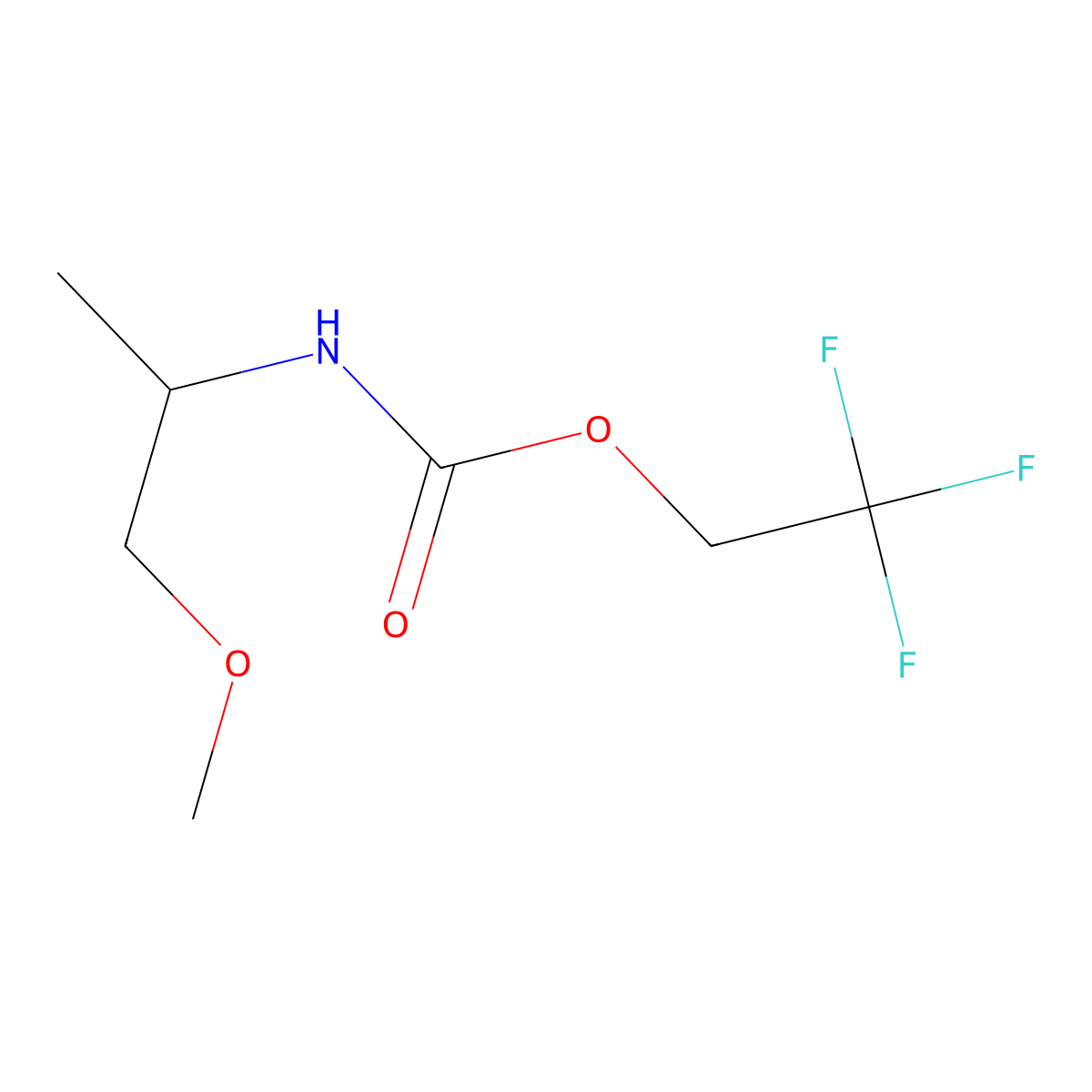 2,2,2-trifluoroethyl N-(1-methoxypropan-2-yl)carbamate molecular structure, CAS 1251924-72-7